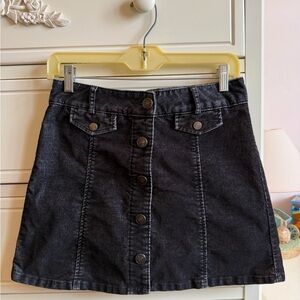 BDG Charcoal Button-Up Mini Skirt